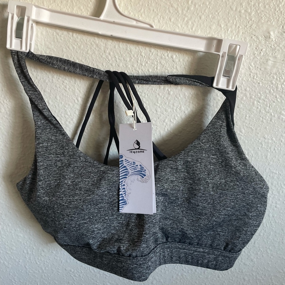 Heather gray sports bra NWT